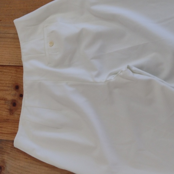 Talbots Petites Stretch Vintage White Wide Leg Lined Pants Size 10p - Picture 6 of 14